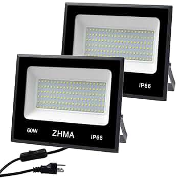 -yumma- ZHMA 2 Pack 60W LED Outdoor Lighting Flood Lights,Wall Light